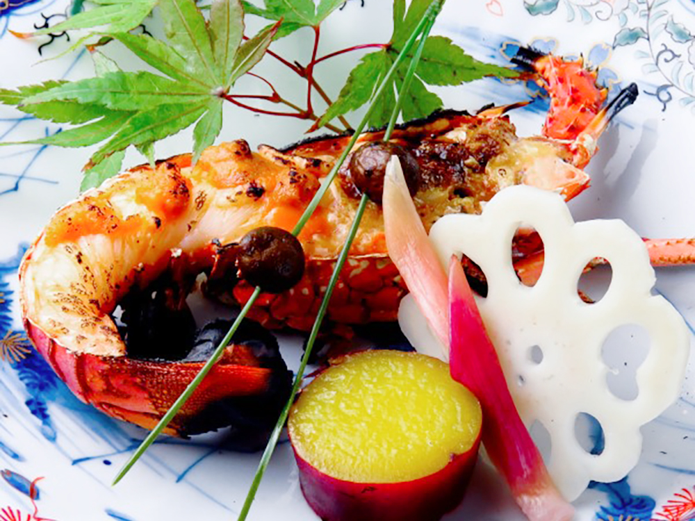 秋の京野菜と伊勢海老懐石 ≪花見小路≫